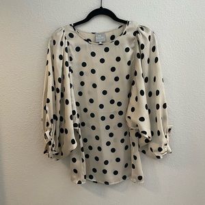 Hi There from Karen Walker Anthropologie Polka Dot Blouse ⚫️⚪️